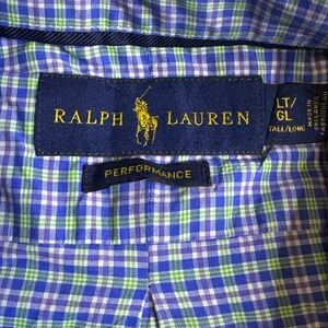 Polo Ralph Lauren Mens
Performance Plaid Long Sleeve
Button Down Shirt Size LT